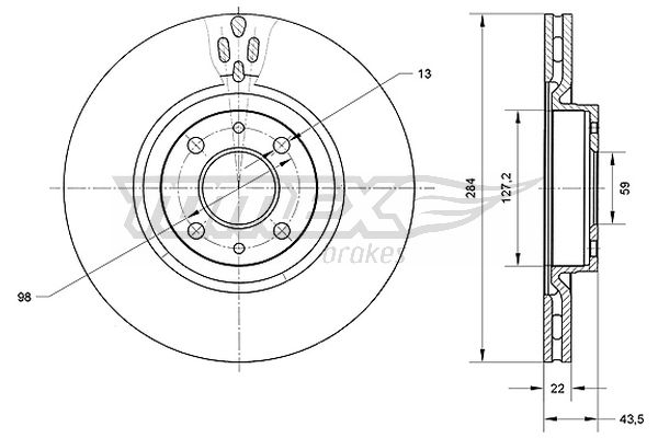 Brzdový kotúč TOMEX Brakes
